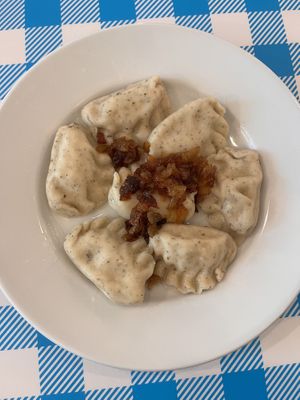 pierogi  at Wegetarianski Bar Mleczny in Warsaw