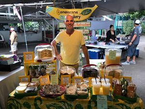 Bob the baker/owner. at Bananarama Bakery in Pahoa
