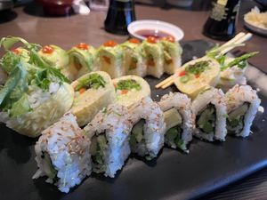 Vegan rolls   at Tsunami in South Jordan