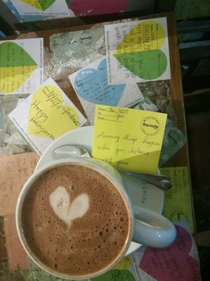 hot chocolate with soy milk  at The Note Coffee in Hoi An