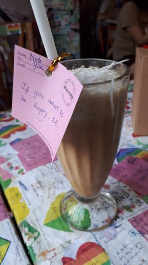 Coconut frappe at The Note Coffee in Hoi An