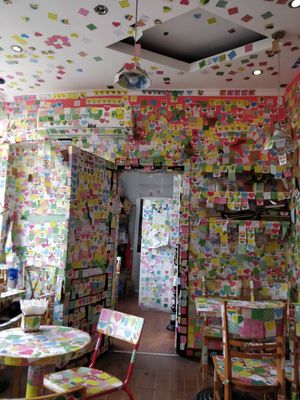 Cute interior at The Note Coffee in Hoi An