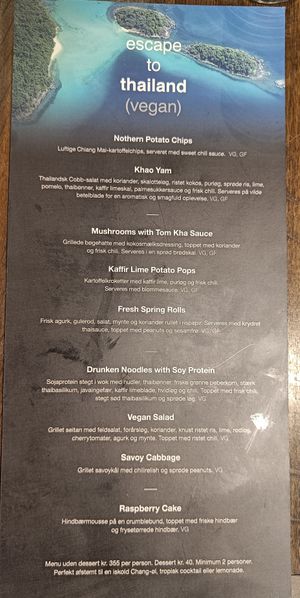 Vegan set menu at Wokshop in Rungsted