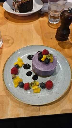 Vegan mousse at The Old Bridge Inn in Aviemore