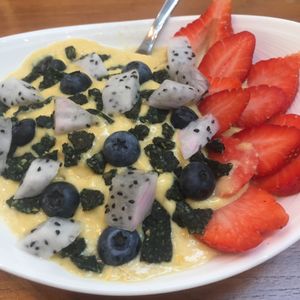 Mango smoothie bowl! at Wholesome Savour in Central Singapore