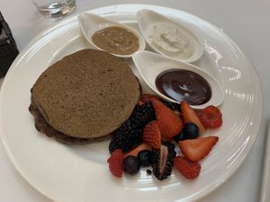 Buckwheat pancakes  at Wholesome Savour in Central Singapore