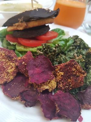 Beetroot chips at Wholesome Savour in Central Singapore