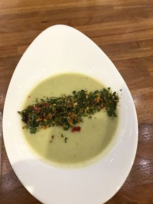 Broccoli and leek soup at Wholesome Savour in Central Singapore