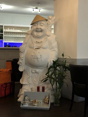 Pretty big Buddha  at Pho a la Mama in Stuttgart