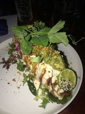 Smoked Jackfruit Enchilada  at Greenhouse Canteen & Bar in Coolangatta