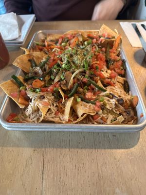 Loaded vegan nachos  at Diego's in Newport