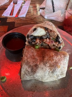 vegan breakfast burrito  at Diego's in Newport