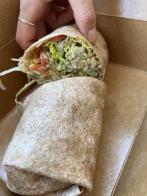 Chickpea tunah wrap  at Vegetalien in Beacon
