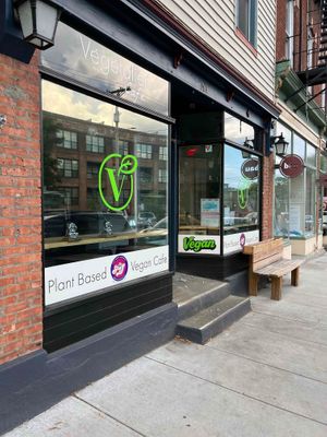 The restaurant, closed during their supposed open times. at Vegetalien in Beacon