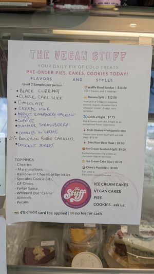 Vegan ice cream made with cashews at Vegetalien in Beacon