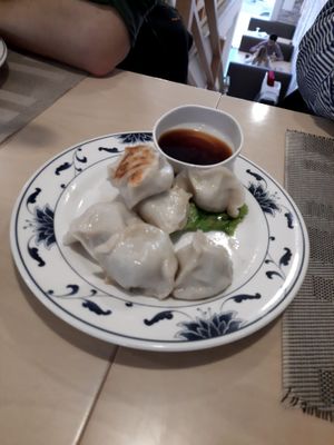Vegetable Gyozas at Happy Noodles in Lisbon