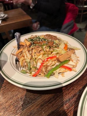 Yaki stir fry with Soba Noodles  at Luanne's Wild Ginger - Dekalb in Brooklyn
