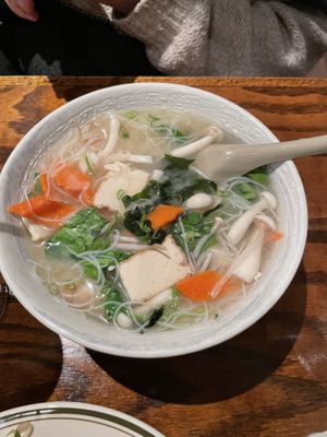 Miso soupp  at Luanne's Wild Ginger - Dekalb in Brooklyn