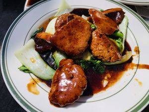 Pepper seitan (partially eaten)  at LuAnne's Wild Ginger - Franklin in Brooklyn