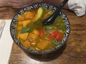 Kimchi Pumpkin Gumbo  at LuAnne's Wild Ginger - Franklin in Brooklyn