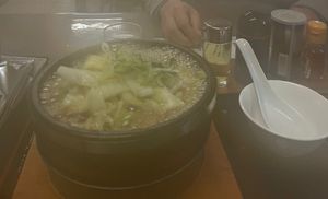 Steaming hot ramen!  at Gyoza no Umechan in Nikko