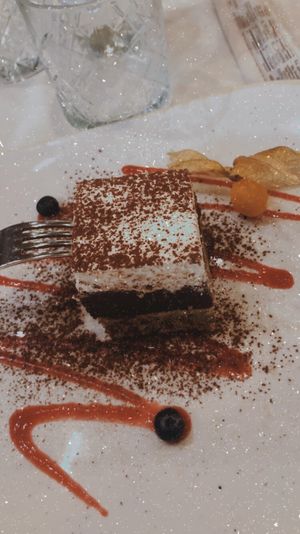 cremoso di cioccolato e cocco su base di biscotto  at Al Bivio degli Artisti in Martellago