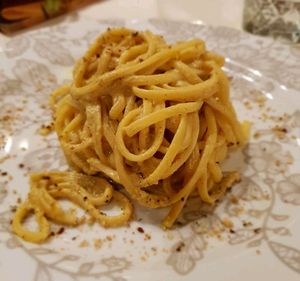 Linguine alla carbonara at Al Bivio degli Artisti in Martellago