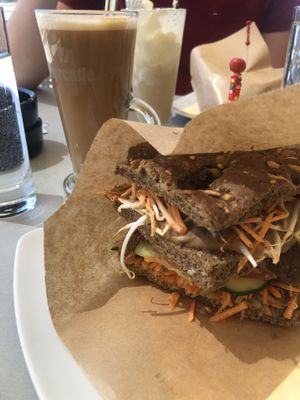 Vegan sandwich  at Caffe Teater in Piran