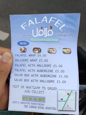  at Falafel Hummos and Salad Wrap - Market Stall in East London