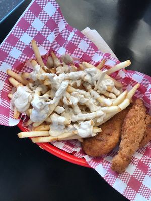 Chick’N Fries & Parisian Sauce  at Lord of the Fries in Surfers Paradise