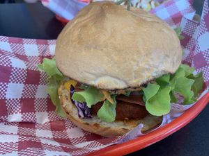 Buffalo Burger at Lord of the Fries in Surfers Paradise