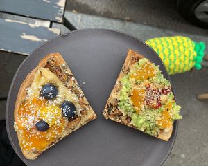 Sweet & saulty waffles at VanFruct Campineanu in Bucharest