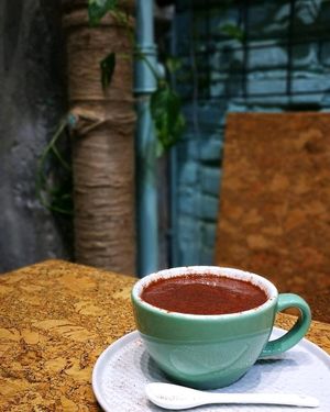 Bio hotchocolate with simple, with chilli or ginger at VanFruct Campineanu in Bucharest