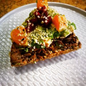 So good! Guafre. Just ask for the vegan one. This is the savour version with tofu and avo at VanFruct Campineanu in Bucharest