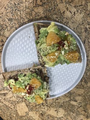 The savoury avocado tofu waffles at VanFruct Campineanu in Bucharest