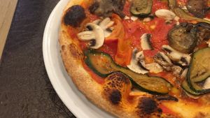 Vegan Pizza, with lots of delicious veggies  at Pizza in Trevi in Rome