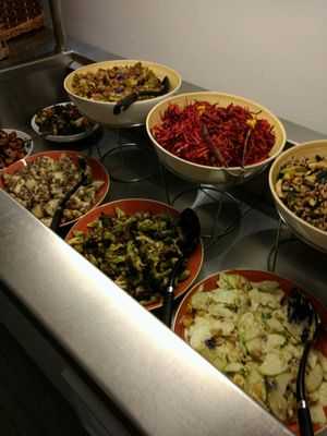 fresh salads at Roots in Edinburgh