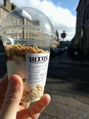 breakfast at Roots in Edinburgh