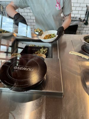 Chilled Tofu caprese is the only protein option and it’s in testing. It was awesome. You can also get chickpeas as another protein though   #Veganuary at Fresh Kitchen in Bradenton