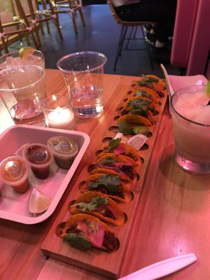 Tiny impossible meat tacos at Taco Dumbo - Penn Plaza in New York City