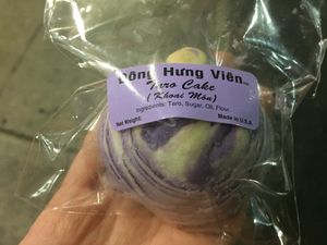 Vegan taro cake, real good when they're hot and fresh  at Dong Hung Vien Bakery in Westminster