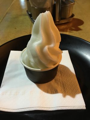 Coconut sorbet. Sweet and light.  at Chang Ba Thai Restaurant in Haifa