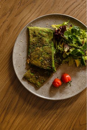 green omelette ? the best ! at Cafe Parallel 43 in Sofia