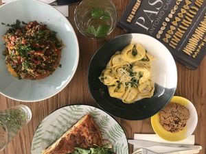 lunch. friends. total happiness. at Cafe Parallel 43 in Sofia