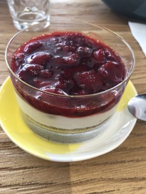 Vegan cheesecake  at Cafe Parallel 43 in Sofia