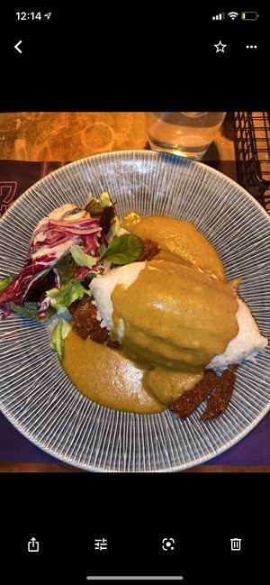 Katsu curry with seitan at Noodle Lab in London