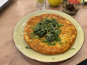 Potato pancake with spinach - Café Alter Markt, Euskirchen  at Cafe Alter Markt in Euskirchen