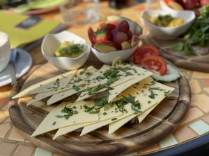 Vegan cheese platter - Café Alter Markt, Euskirchen   at Cafe Alter Markt in Euskirchen