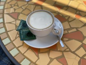 Soy milk cappuccino - Café Alter Markt, Euskirchen   at Cafe Alter Markt in Euskirchen