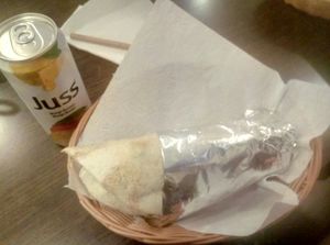 Big falafal with aubergine and vegan cheese at Niedaleko Damaszku in Warsaw